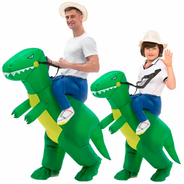 Dinosaurio inflable para adulto y niños